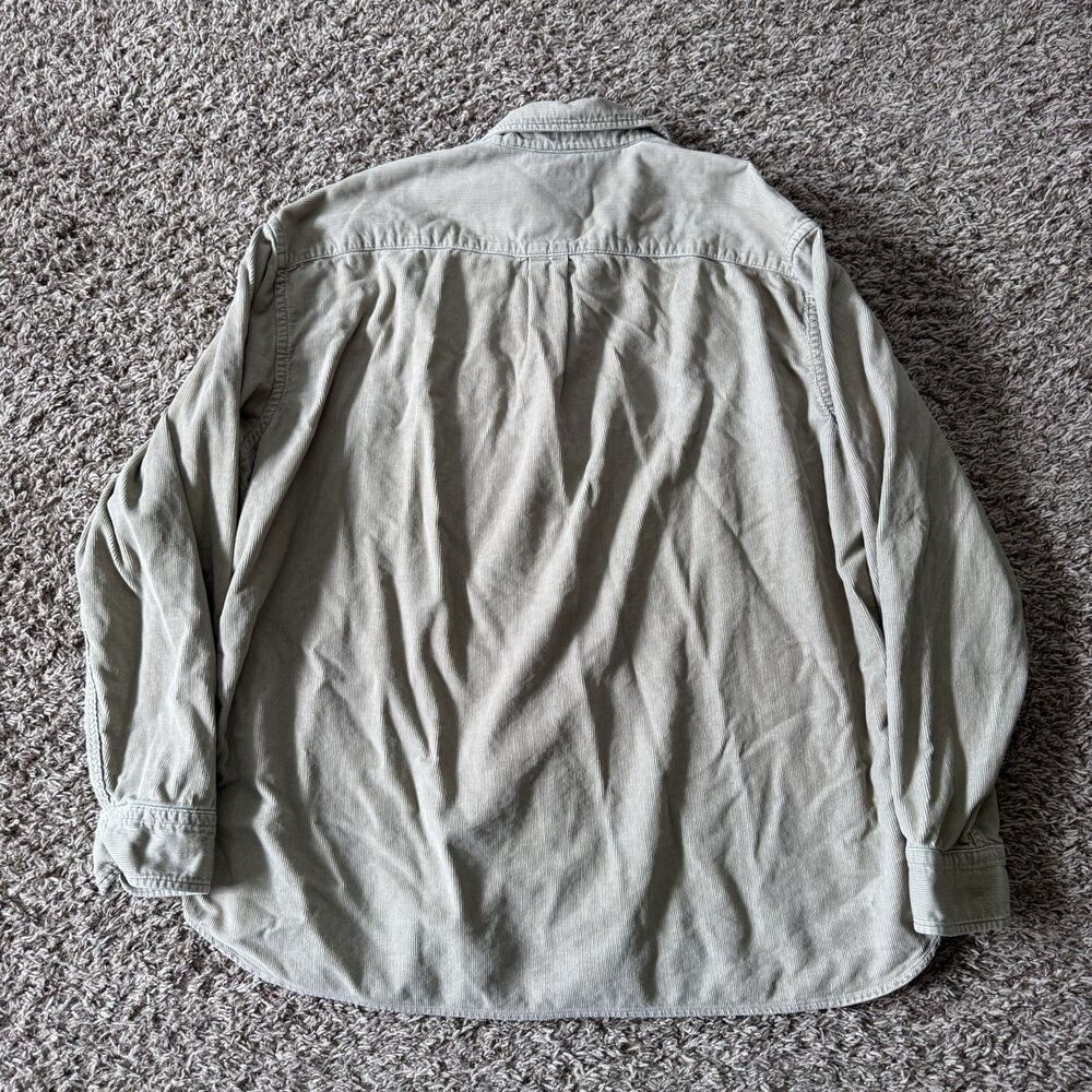 J. Crew Shirt Men’s XL Beige Tan Corduroy Long Sleeve Button Down Pocket VTG - Picture 2 of 5